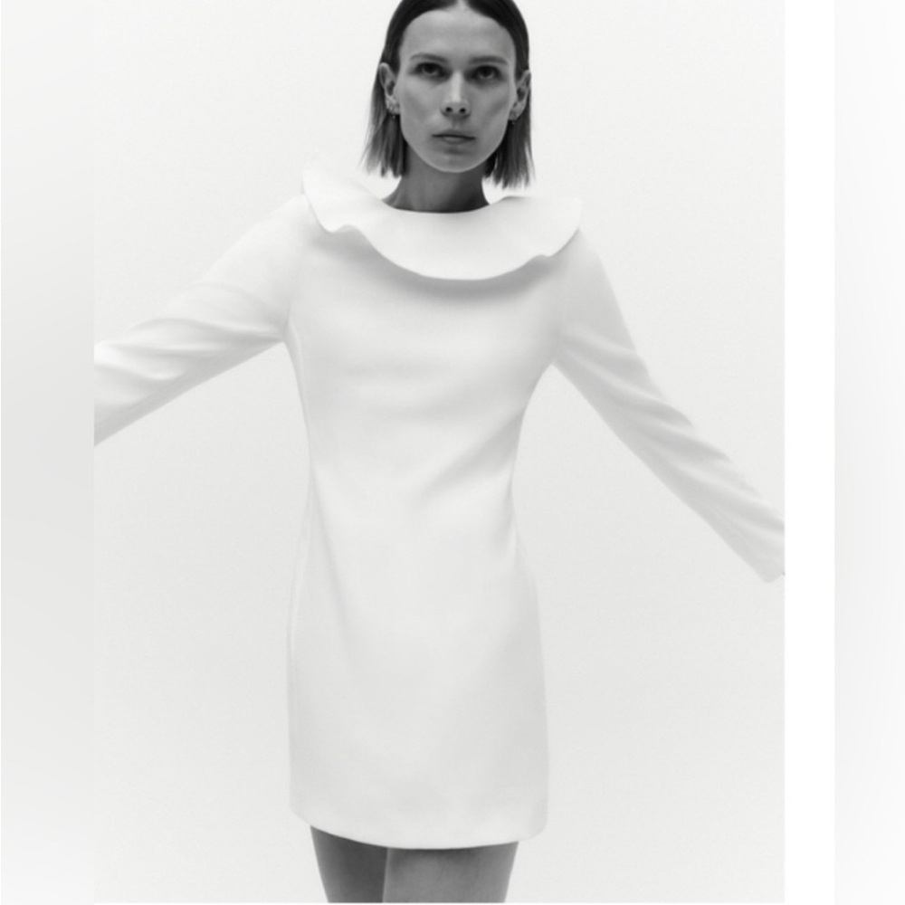NWT g.label by goop Randolph ruffle mini dress sz 8 ivory $625 92% off!!